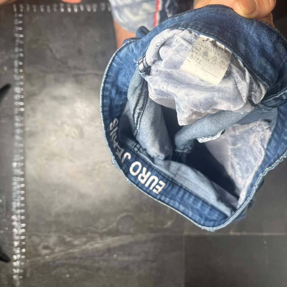 Forever Young Euro Jeans Moto Biker Denim Shorts - Picture 4 of 4
